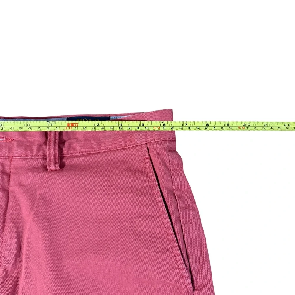 Polo Ralph Lauren Mens Stretch Classic Fit Chino Shorts Pink Coral Size 33